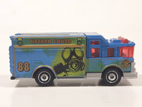 2012 Matchbox EMT Hazard Squad Fire Truck Blue and Grey Die Cast Toy Car Vehicle