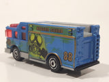 2012 Matchbox EMT Hazard Squad Fire Truck Blue and Grey Die Cast Toy Car Vehicle