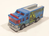 2012 Matchbox EMT Hazard Squad Fire Truck Blue and Grey Die Cast Toy Car Vehicle