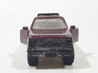 Maisto Ford Explorer Burgundy 1/42 Scale Pullback Motorized Friction Die Cast Toy Car Vehicle with Opening Doors Wheel Damage