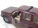 Maisto Ford Explorer Burgundy 1/42 Scale Pullback Motorized Friction Die Cast Toy Car Vehicle with Opening Doors Wheel Damage