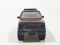 Maisto Ford Explorer Burgundy 1/42 Scale Pullback Motorized Friction Die Cast Toy Car Vehicle with Opening Doors Wheel Damage