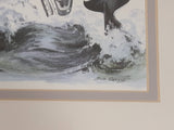 Sue Coleman "The Orca" Painting 4 1/2" x 6 1/2" Art Print in 8 1/2" x 10 1/4" Metal Frame