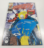 1991 Marvel Comics Daredevil The Man Without Fear! #295 Side-By-Side With The Ghost Rider Comic Book On Board in Bag