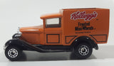 1998 Matchbox Model A Ford Kellogg's Frosted Mini Wheats Cereal Orange Die Cast Toy Classic Antique Car Delivery Vehicle Missing Roof