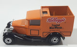 1998 Matchbox Model A Ford Kellogg's Frosted Mini Wheats Cereal Orange Die Cast Toy Classic Antique Car Delivery Vehicle Missing Roof