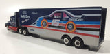 2000 Racing Champions Ford Quality Care Racing Motorcraft Semi Tractor Truck and Trailer NASCAR #15 Lake Speed Dark Blue Die Cast Toy Car Vehicle