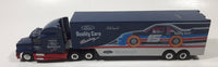 2000 Racing Champions Ford Quality Care Racing Motorcraft Semi Tractor Truck and Trailer NASCAR #15 Lake Speed Dark Blue Die Cast Toy Car Vehicle