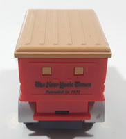 The New York Times Founded in 1851 Red Plastic and Metal Die Cast Toy Car Vehicle Missing Grill