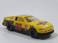 1996 Racing Champions NASCAR #30 Michael Waltrip Pennzoil Yellow Die Cast Toy Race Car Vehicle