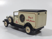 Lledo Days Gone 1936 Packard Delivery Van FTD Florist Transworld Delivery "Say it with flowers" Cream White Die Cast Toy Car Vehicle