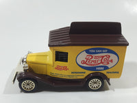 Golden Wheels Pepsi Cola Delivery Truck Yellow and Brown Die Cast Toy Car Vehicle