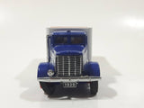 1991 Hartoy AHL American Highway Legends Mobil Oil Mobil Gas Peterbilt 260 Panel Stake Truck Blue and White Die Cast Toy Car Vehicle 5" Long