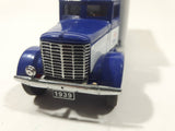 1991 Hartoy AHL American Highway Legends Mobil Oil Mobil Gas Peterbilt 260 Panel Stake Truck Blue and White Die Cast Toy Car Vehicle 5" Long