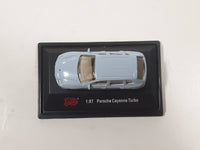 Malibu International Ltd Porsche Cayenne Turbo 1/87 Scale Light Blue Die Cast Toy Car Vehicle in Display Case 2 1/4" Long