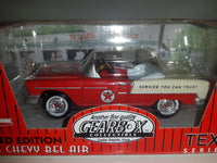 1997 Gearbox Pedal Car Company Limited Edition Series 12 Texaco 1955 Chevy Bel Air Chain Driven Pedal Car Red and White 1:43 Scale Die Cast Toy Car Vehicle New in Box