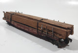 HO Scale C.&N. W.RY 4259 Flat Deck Car Brown Toy Train Car Vehicle with Wood Load