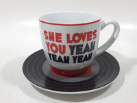 1991 Bluw She Loves You Yeah Yeah Yeah John Lennon, Paul McCartney Ceramic Tea Cup and Saucer Plate