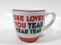 1991 Bluw She Loves You Yeah Yeah Yeah John Lennon, Paul McCartney Ceramic Tea Cup and Saucer Plate