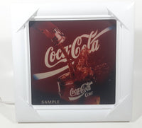 Coca Cola Coke Animated Motion Picture 9 1/2" x 9 3/4" Light Up White Plastic Framed Sign New in Box