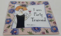 Polar Magnetics Linda Grayson Flirty Girls I am Party Trained 2 1/2" Thin Plastic Fridge Magnet