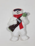 1998 Coca Cola 2 1/8" Tall Polar Bear Fridge Magnet