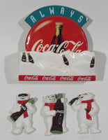 1998 Always Coca-Cola Coke Soda Pop Classic Bottles in Snow 3D Fridge Magnet with Polar Bears