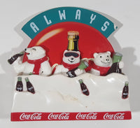 1998 Always Coca-Cola Coke Soda Pop Classic Bottles in Snow 3D Fridge Magnet with Polar Bears