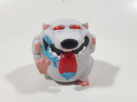 TigerHead Rat Toys Shakeheadz Crazy Pets Series Single White Rat 2 1/2" Tall Plastic Toy Figure with Sounds