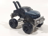 Monster Truck Dark Blue with Mouth Hood Plastic Die Cast Toy Car Vehicle