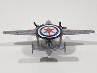 Unknown Brand 6004 E-2 Hawkeye Twin Turbo Prop Airplane US Navy Silver Die Cast Toy Aircraft Missing Wheels