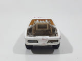 Vintage Majorette Pontiac Firebird Trans Am White Die Cast Toy Car Vehicle with Blown Motor