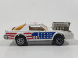 Vintage Majorette Pontiac Firebird Trans Am White Die Cast Toy Car Vehicle with Blown Motor