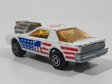 Vintage Majorette Pontiac Firebird Trans Am White Die Cast Toy Car Vehicle with Blown Motor