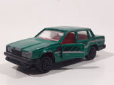 Majorette Volvo No. 230 Volvo 760 GLE Sedan Green 1/61 Scale Die Cast Toy Car Vehicle with Opening Doors