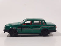 Majorette Volvo No. 230 Volvo 760 GLE Sedan Green 1/61 Scale Die Cast Toy Car Vehicle with Opening Doors