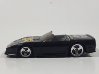 1997 Hot Wheels Spy Print Custom Corvette Convertible Black Die Cast Toy Car Vehicle