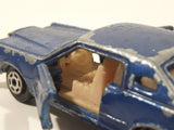 Vintage Yatming No. 1052 Ford Continental Mark IV Dark Blue Die Cast Toy Car Vehicle with Opening Doors