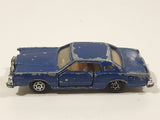 Vintage Yatming No. 1052 Ford Continental Mark IV Dark Blue Die Cast Toy Car Vehicle with Opening Doors