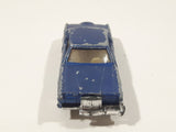 Vintage Yatming No. 1052 Ford Continental Mark IV Dark Blue Die Cast Toy Car Vehicle with Opening Doors