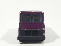 1990 Hot Wheels Color Racers II Letter Getter Maroon Mail Truck Die Cast Toy Delivery Vehicle