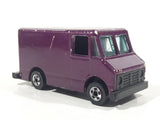 1990 Hot Wheels Color Racers II Letter Getter Maroon Mail Truck Die Cast Toy Delivery Vehicle