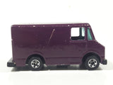 1990 Hot Wheels Color Racers II Letter Getter Maroon Mail Truck Die Cast Toy Delivery Vehicle