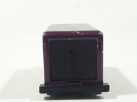 1990 Hot Wheels Color Racers II Letter Getter Maroon Mail Truck Die Cast Toy Delivery Vehicle