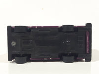 1990 Hot Wheels Color Racers II Letter Getter Maroon Mail Truck Die Cast Toy Delivery Vehicle