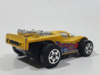 1985 Hot Wheels XV Racer X-11 Yellow Motorized Friction Die Cast Toy Car Vehicle Hong Kong