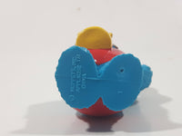 Applause Muppets Sesame Street Cookie Monster Character In Beach Shorts with a Pail of Shells Holding a Conch Shell To His Ear 3" Tall PVC Toy Figure
