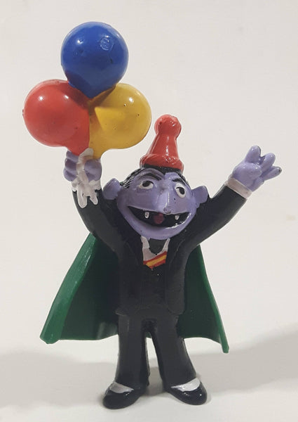 Applause Muppets Count Von Count Holding Balloons Toy 3 3/4" PVC Toy Figure