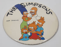 Rare 1990 Twentieth Century Fox The Simpsons Matt Groening Huge 6" Diameter Round Button Pin Picture with Fold Out Prop