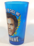 Rare 2018 Columbia Pictures Step Brothers Movie You Have To Call Me Nighthawk Will Ferrell 5 3/4" Tall Blue 16 oz. One Pint Blue Glass Cup